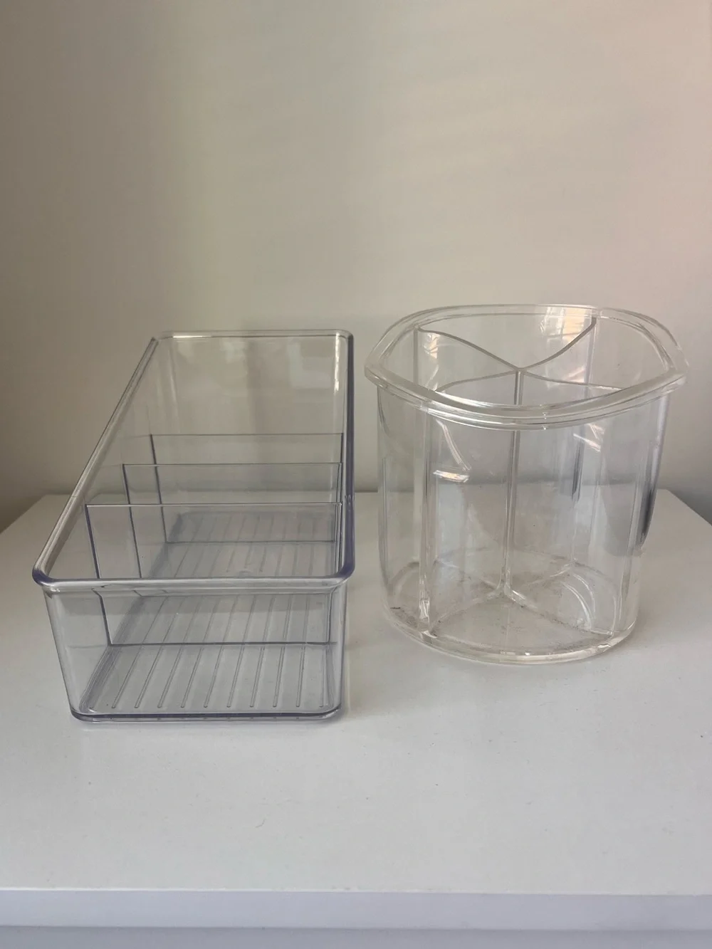 Clear Plastic Organizer Set - Multi-Compartment